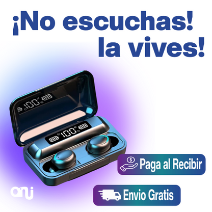 AUDIFONOS BLUETOOTH CON POWER BANK F9 - NEGROS