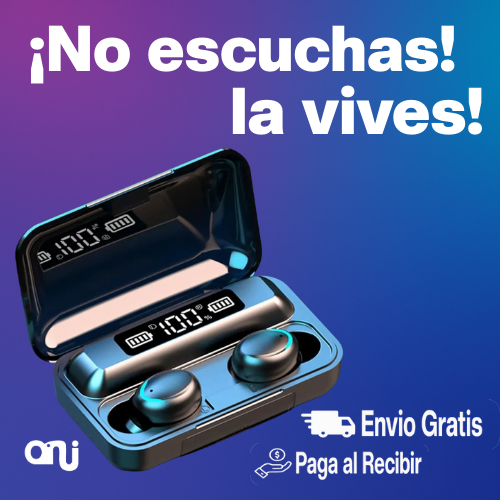 AUDIFONOS BLUETOOTH CON POWER BANK F9 - NEGROS
